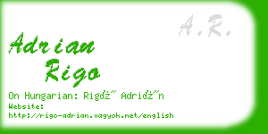 adrian rigo business card